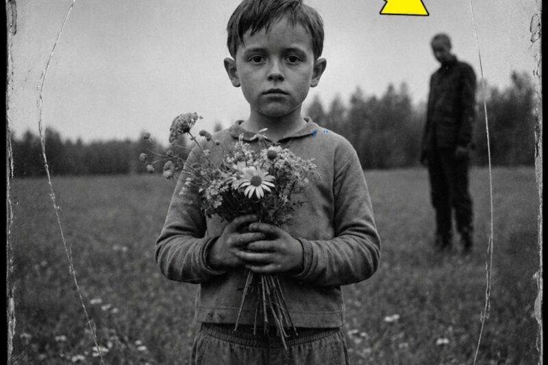 Questa foto del 1903 di un ragazzo con dei fiori sembrava innocente, finché il restauro non ha rivelato lo sfondo