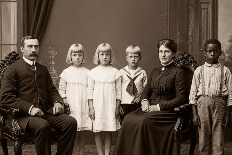 Era solo un ritratto di famiglia del 1901, ma la mano del bambino rivela qualcosa di agghiacciante