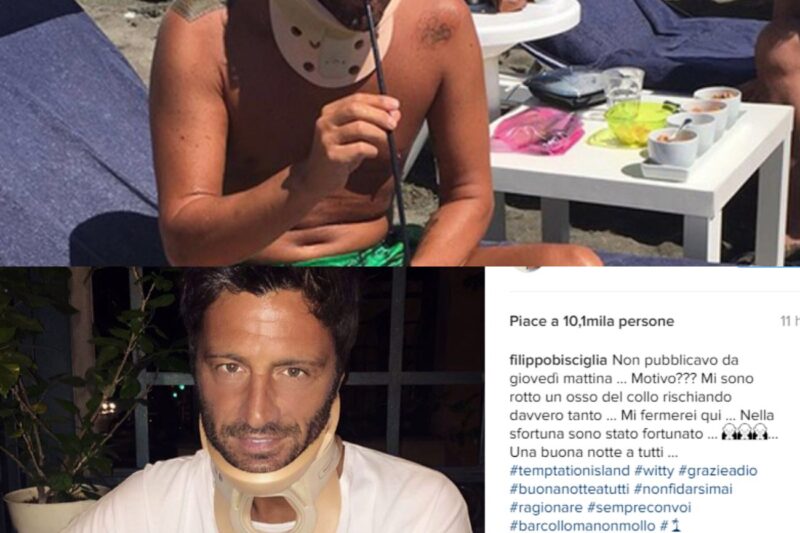 Incidente per Filippo Bisciglia: “Mi sono rotto l’osso del collo, ho rischiato tanto”