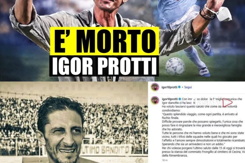 Addio a Igor Protti: lo Zar del calcio italiano si spegne a 58 anni dopo una lunga battaglia