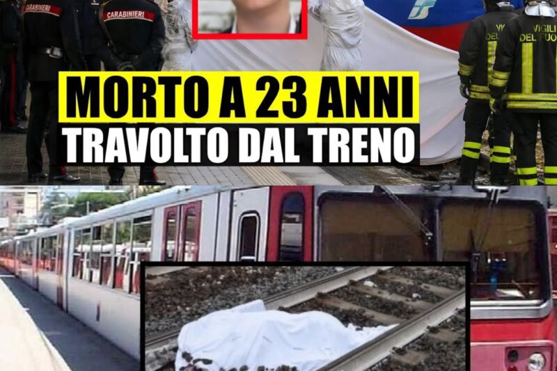 Tragedia a San Marcellino: Pasquale Mottola, 23enne figlio di un poliziotto, muore travolto dal treno