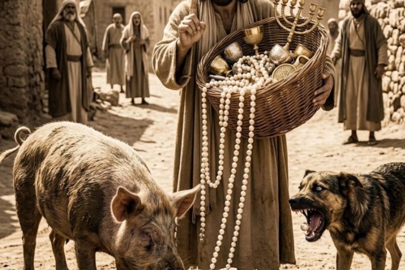 Perché Gesù disse: «Non date le cose sante ai cani, né le perle ai porci»?