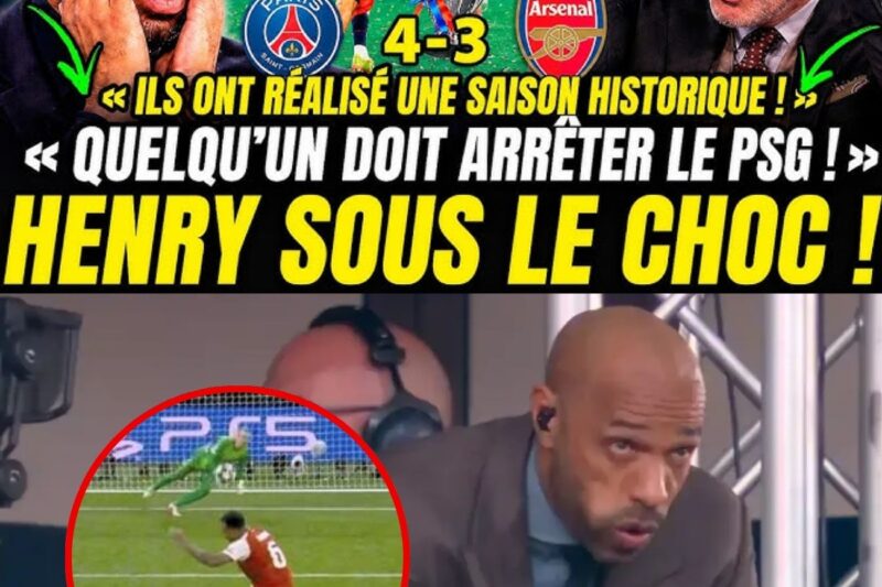 COMPLÈTEMENT FOU! REGARDEZ LA RÉACTION DE THIERRY HENRY APRÈS PSG 4-3 ARSENAL EN LIGUE DES CHAMPIONS