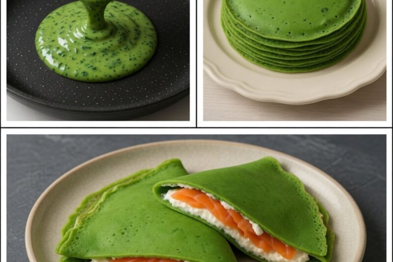 Voici ma recette de crêpes salées à l’eau : je n’utilise ni œufs ni farine, et pourtant elles sont parfaites et délicieuses avec seulement 120 kcal !