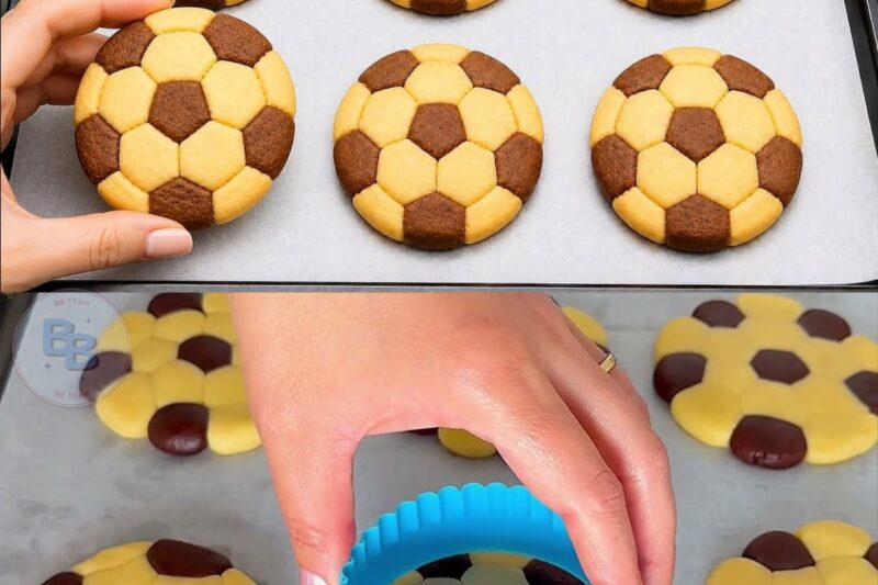 Ces biscuits fondent dans la bouche ! Biscuits football, Coupe du Monde ! Recette facile.